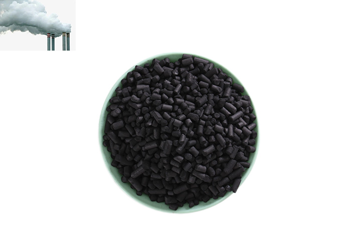 Columnar activated carbon for industrial waste gas